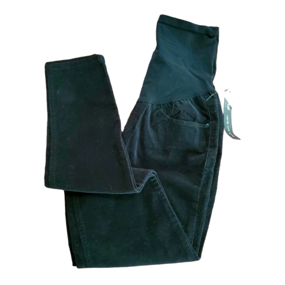 A Pea in the Pod Supima Cord Skinny Solid Black, Sz XS, NWT